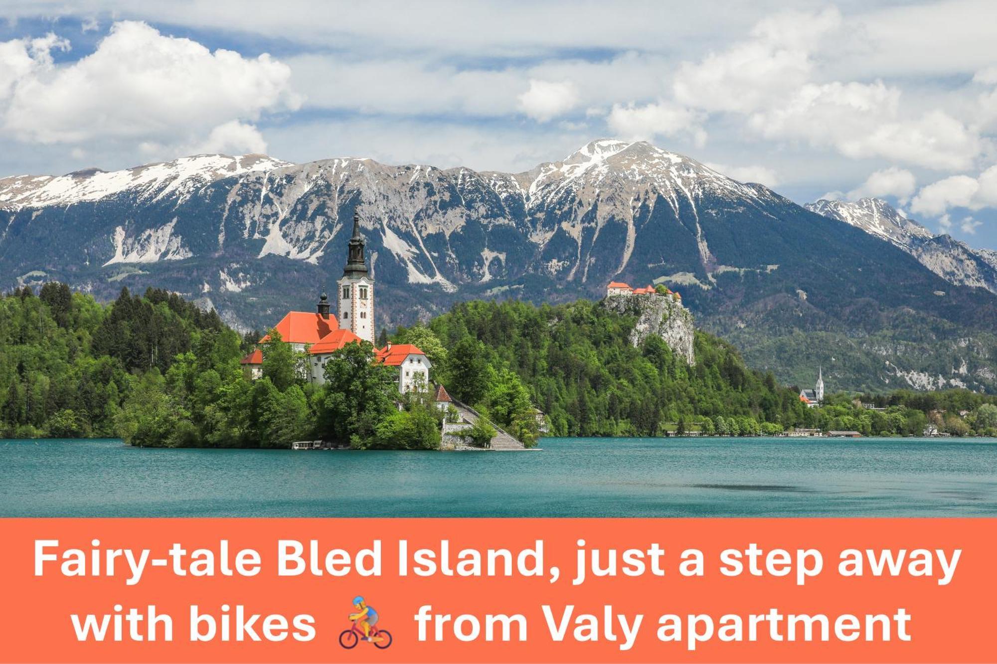 Apartment Valy - Free Bikes, Relaxing Terrace & Near Bled Buitenkant foto
